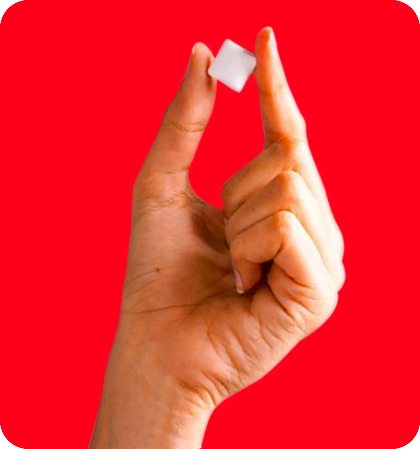 Hand holding Ryze gum